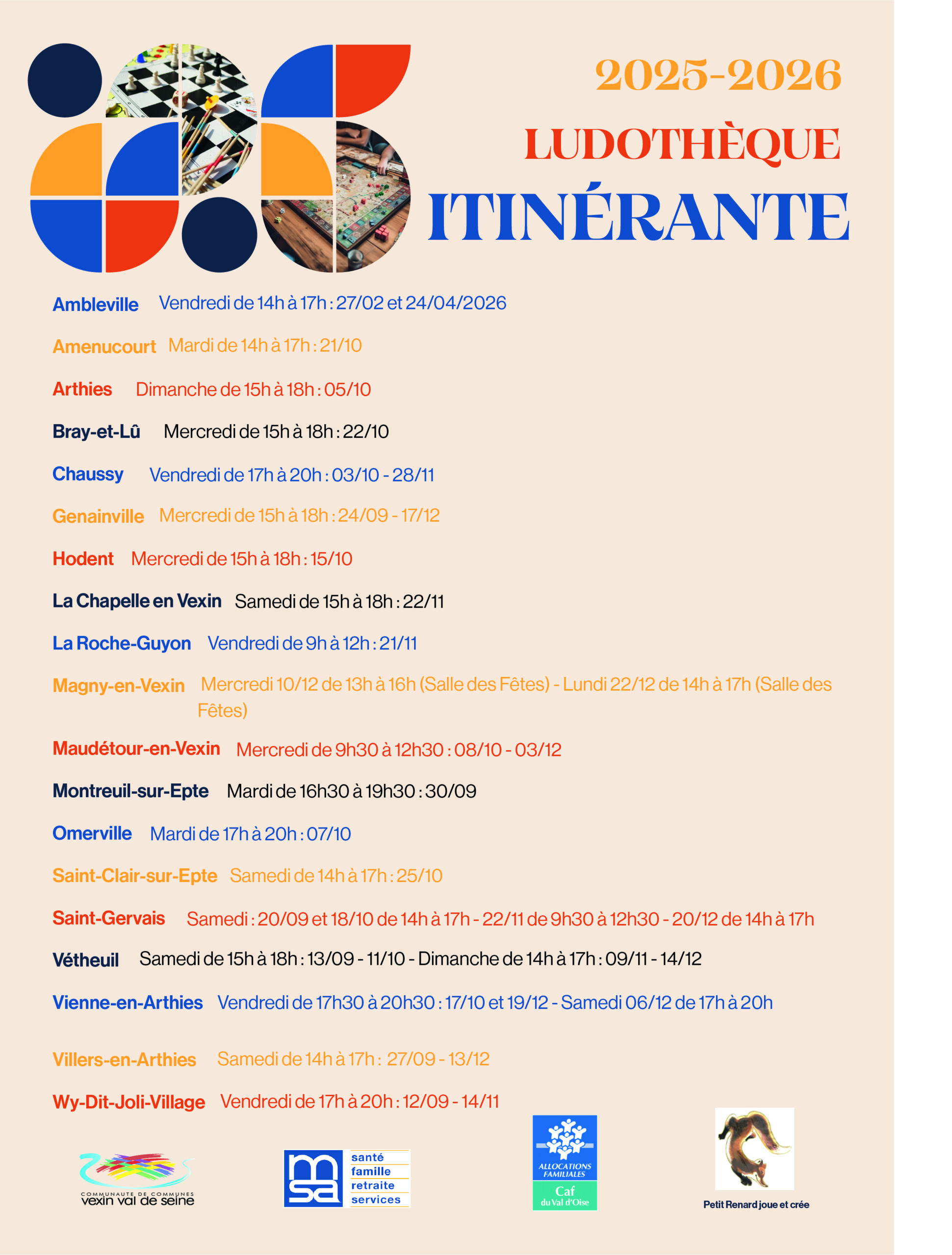 Flyer ludotheque 2025 2026 verso